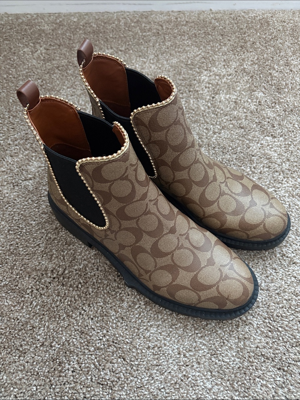 Coach Brown Signature Boots